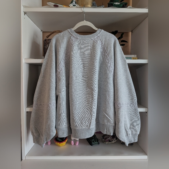 Aerie Hey Crochet Sweatshirt - Picture 2 of 3